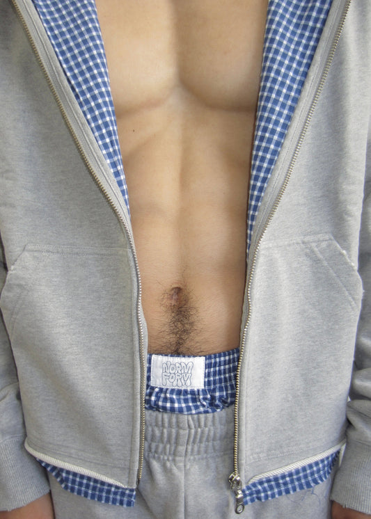 DOUBLE LAYER BOXER ZIP HOODIE